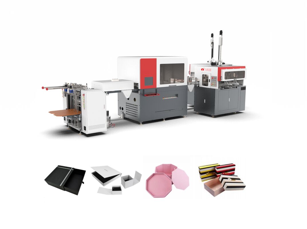 パーソナライズされた自動硬い箱製造機械 強化されたパッケージ生産と制御のためのPLC制御システム