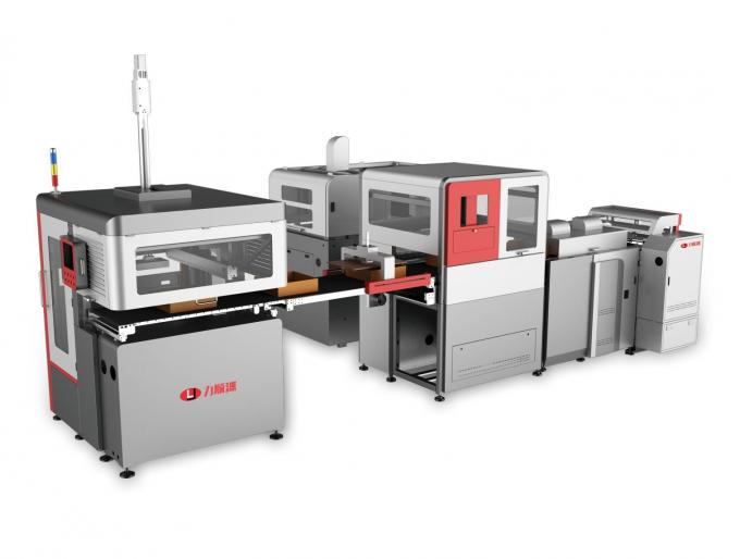 />LY-HB1200CN インテリジェント 高速硬い箱生産ライン</strong></span></p>
<p> </p>
<p>LY-HB1200CN/CMは,インテリジェント高速硬い箱生産ラインです.生産速度は20-30pcs/minまで,範囲は大きいです.スマートフォンボックスなどの硬い箱の生産に適しています.メイクボックス宝石箱やワイン箱<br/>この機械は,サーボ制御システムとビジュアルポジショニングシステムを採用し,紙の餌,粘着,アッシュボード,コーナーペーシング,ポジショニング,ボックスホルディング,エッジラッピングの自動完成を実現します.<br/>給餌では,グリーブとコンベアベルトは,有名なブランドのサーボドライブを使用して,無限変動速度,高精度,調整が簡単で,時間を節約できます.ポジショニング部分は,視覚的なポジショニングシステムとロボットグリップグレーボックスを採用して,ポジショニング精度と効率を向上させる±0.05mmの精度で位置付け,位置付けとデバッグ速度が速くなります.</p>
<hr/>
<p><img src=